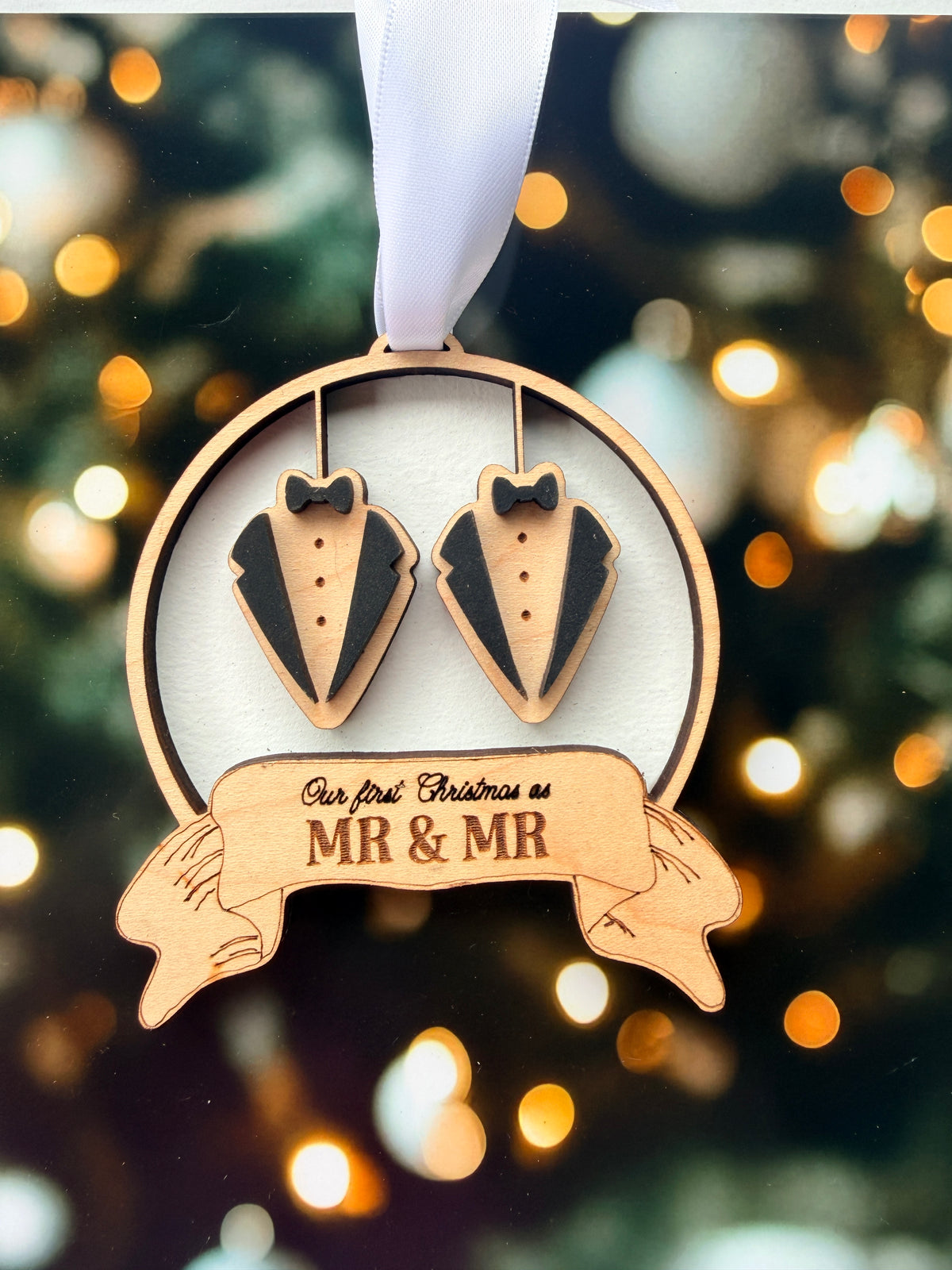First Christmas Married Mr & Mr Christmas Ornament