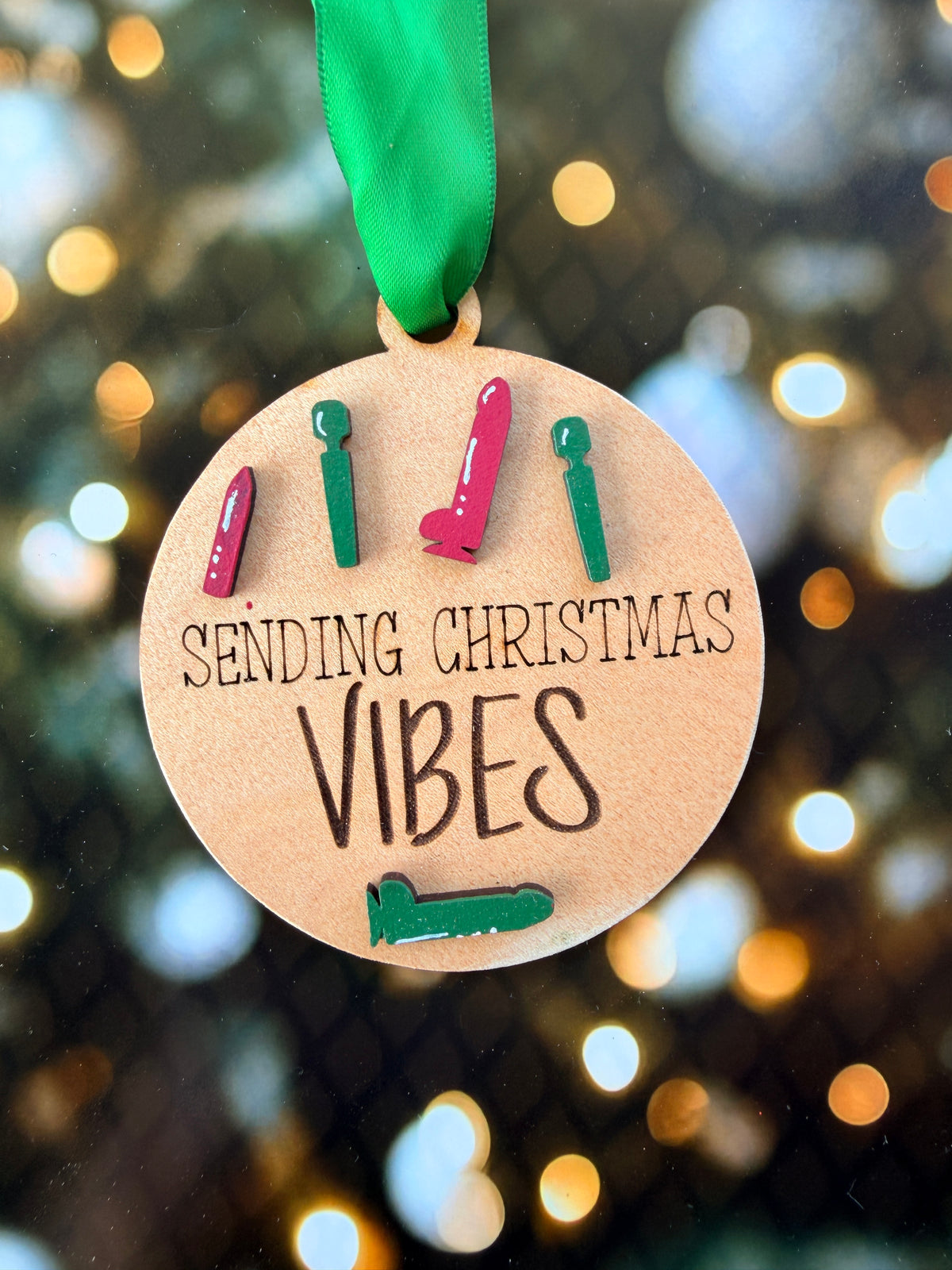 Sending Christmas Vibes Christmas Ornament