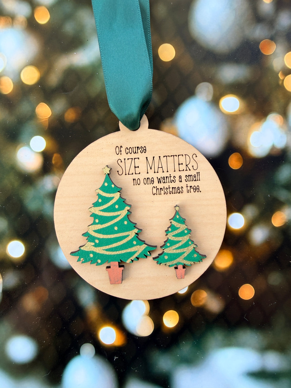 Size Matters Christmas Ornament