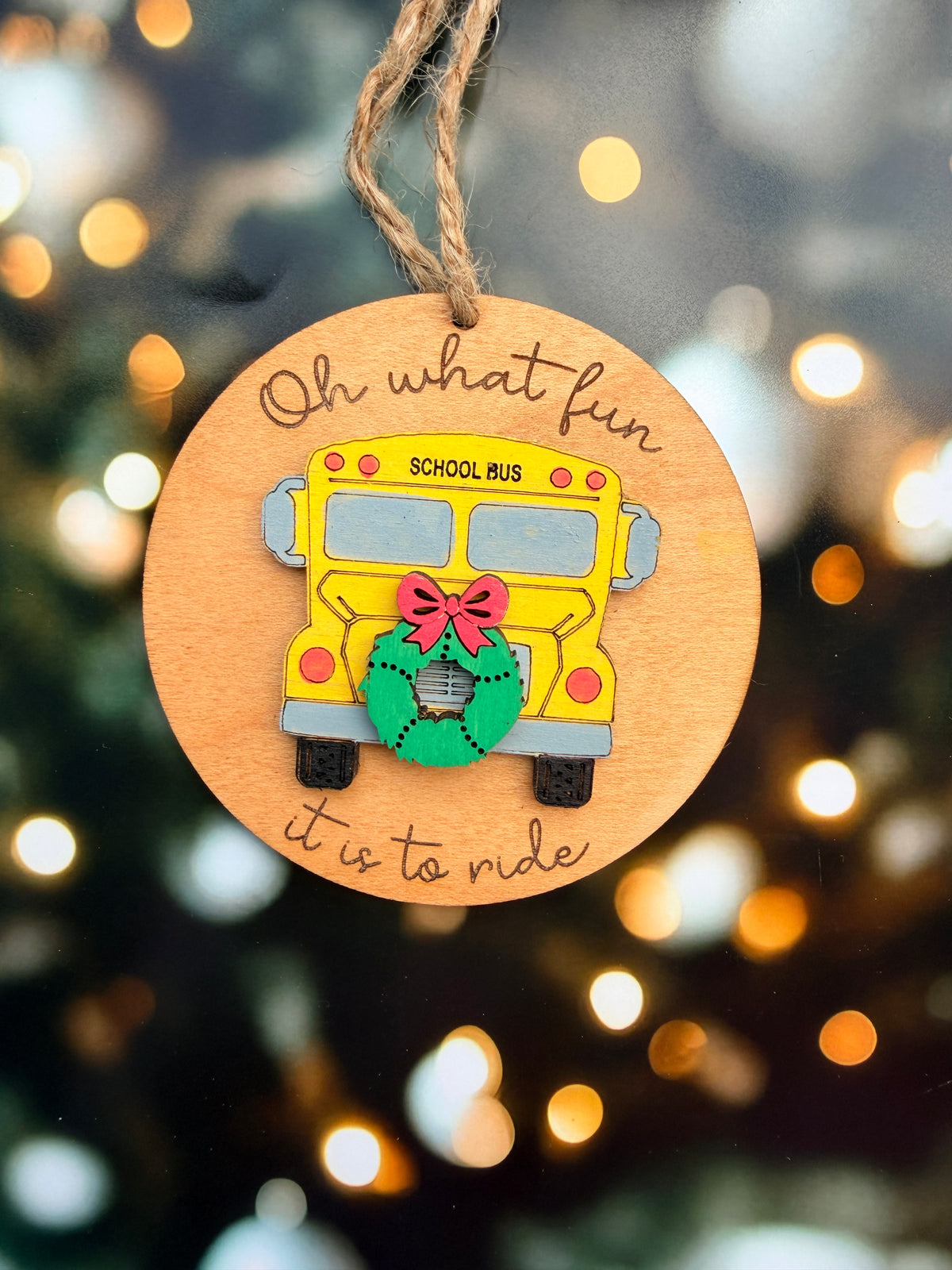 School Bus Driver Christmas Ornament
