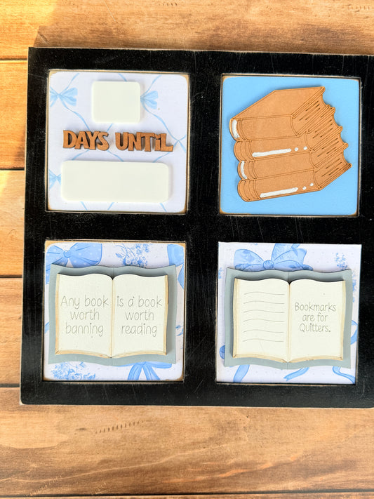 Blue Bows Book Tile Collection