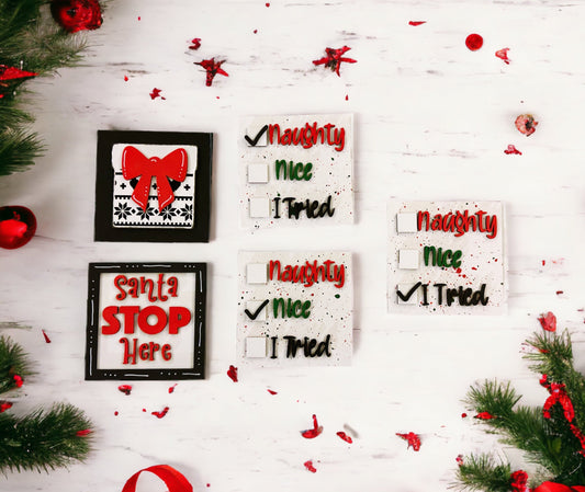Santa Stop Here Tiles