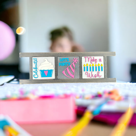 Triple Ladder Base - Distressed Grey (Tile & Trend)