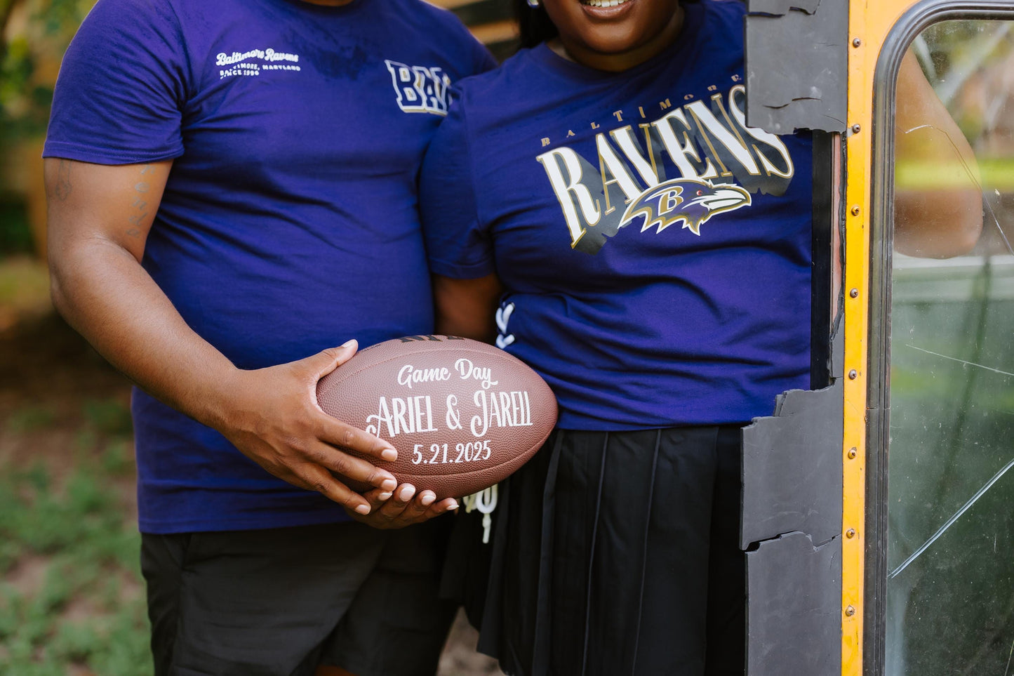 Custom Football for Engagement Photos