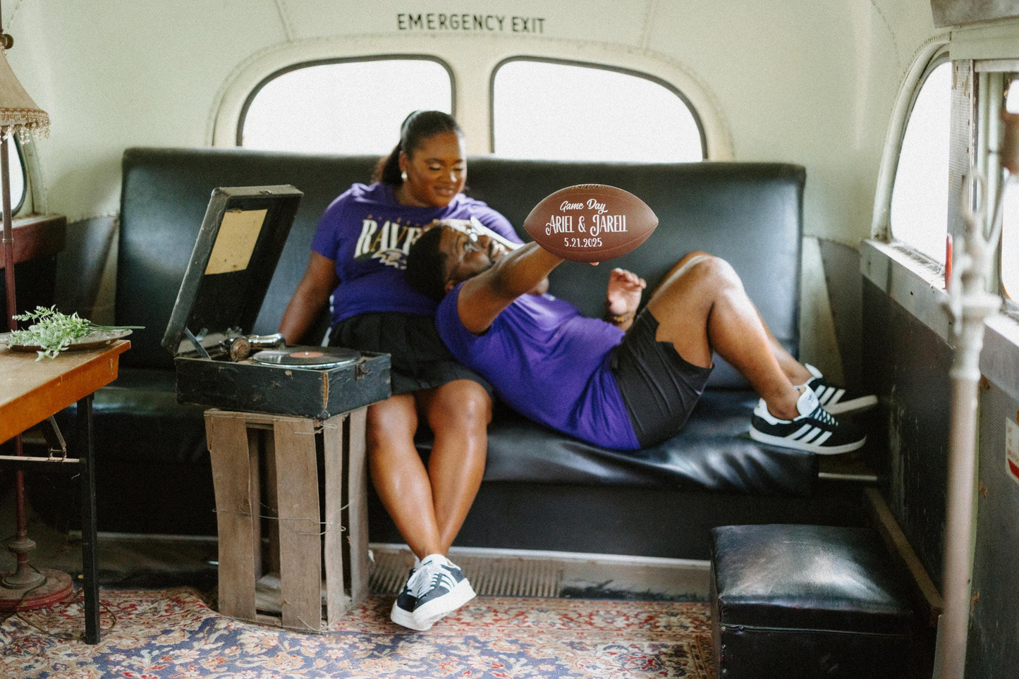 Custom Football for Engagement Photos