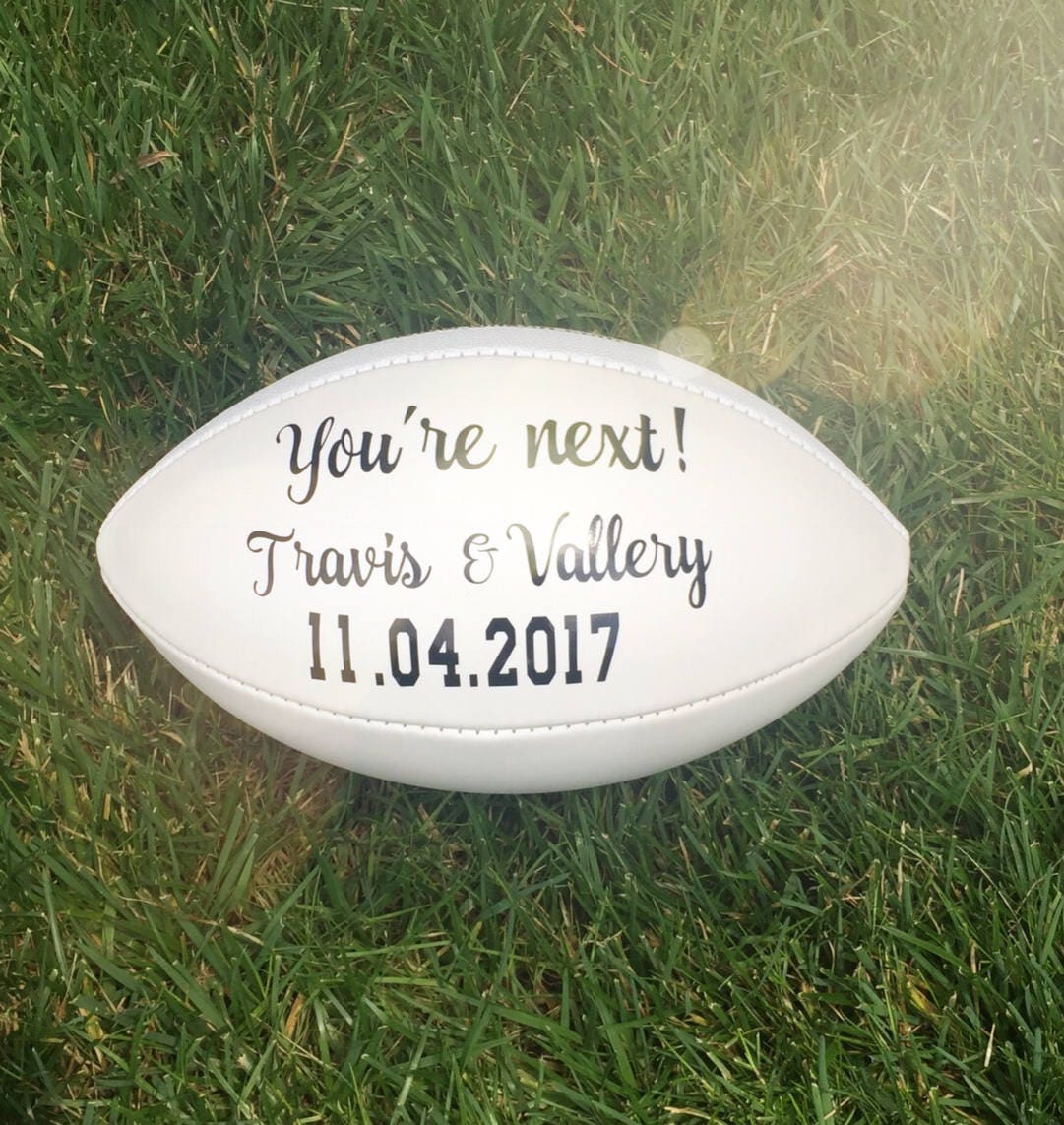 Garter Toss Football | Football Wedding | Garter Toss Alternative | Garter | Unique Garter | Unique Wedding | White Garter Football