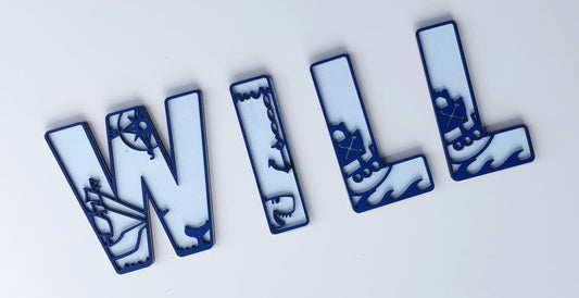 Ocean Sailing Nursery Name Sign