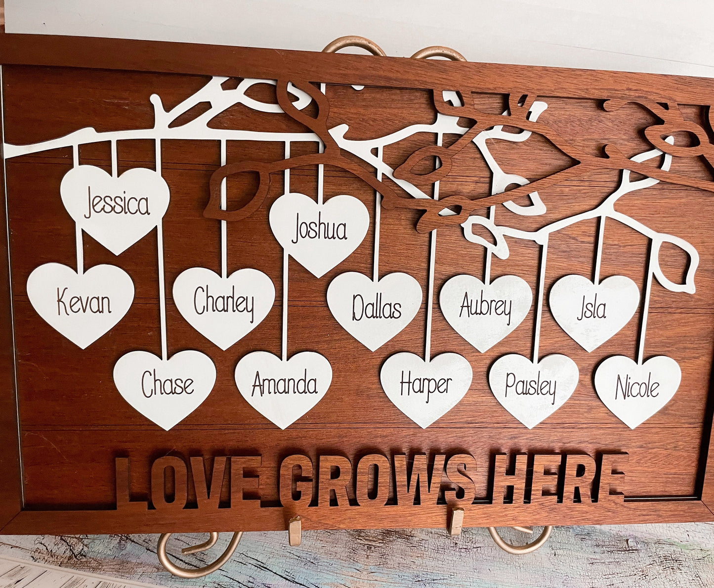 Personalized Family Tree Wooden Sign