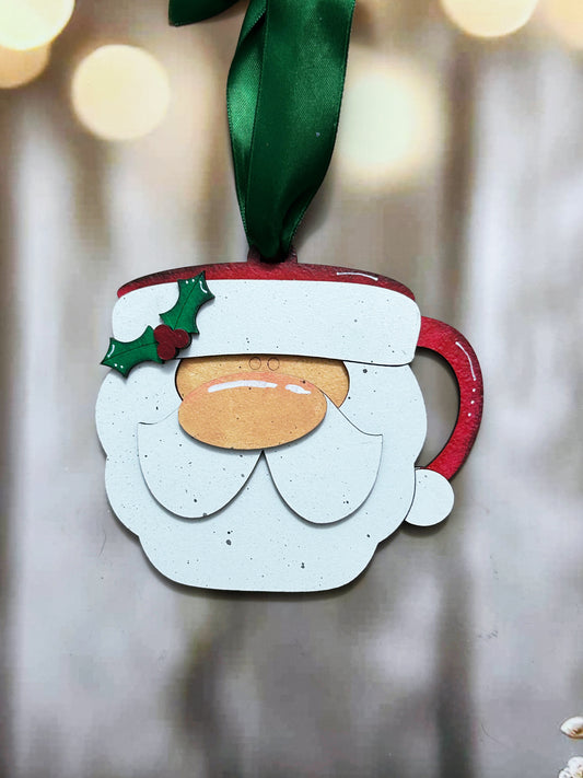 a christmas ornament hanging from a tree