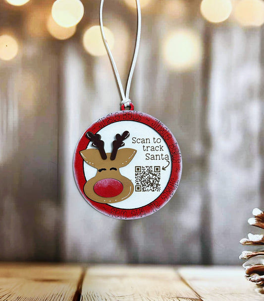 a christmas ornament with a reindeer on it