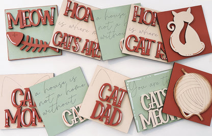 Cat Interchangeable Sign Tiles