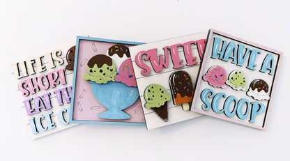 Ice Cream Interchangeable Sign Tiles