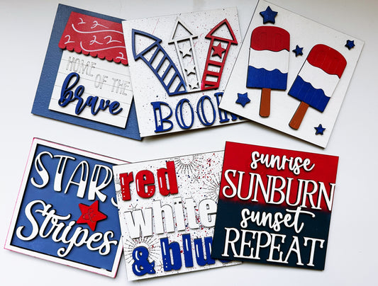 Memorial Day / July 4th Interchangeable Tiles