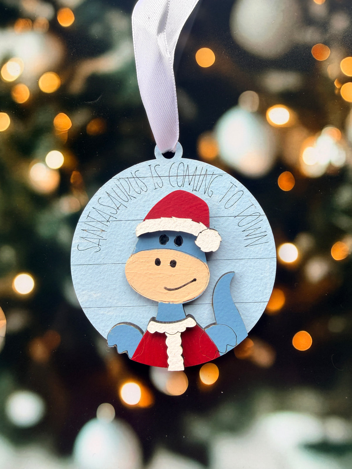 Santasaurus Christmas Ornament