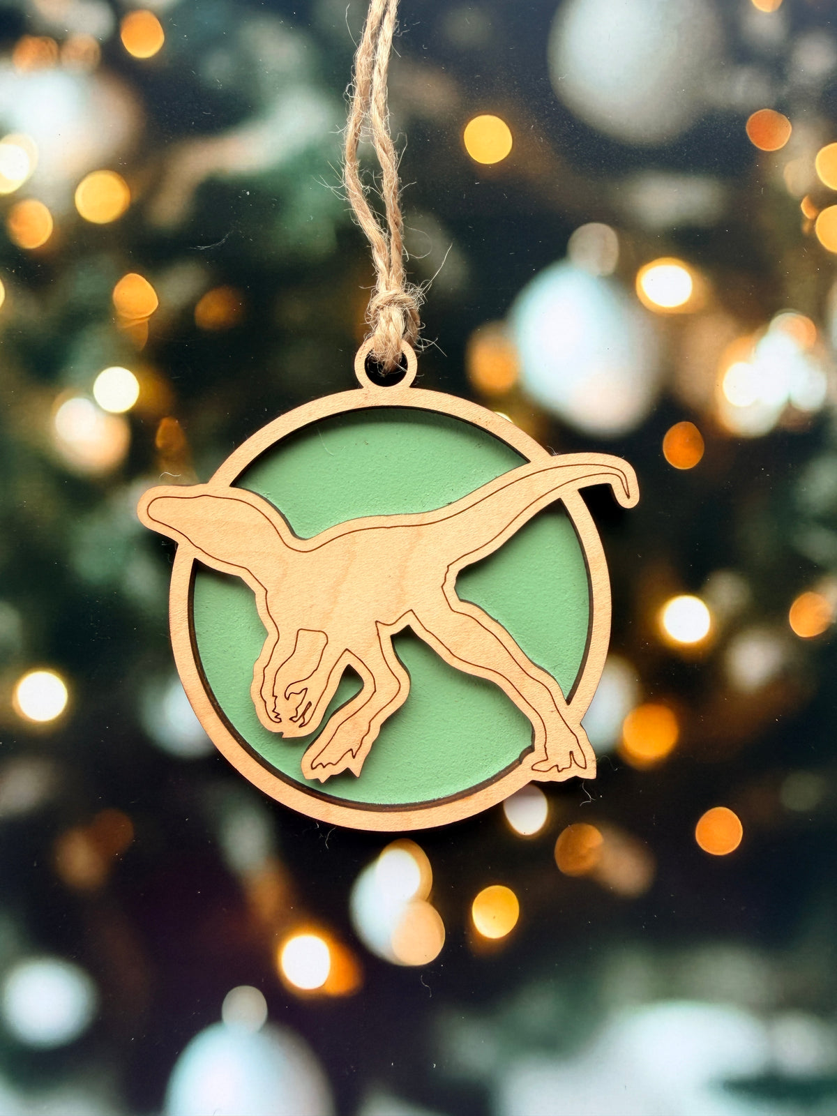 Velociraptor Christmas Ornament