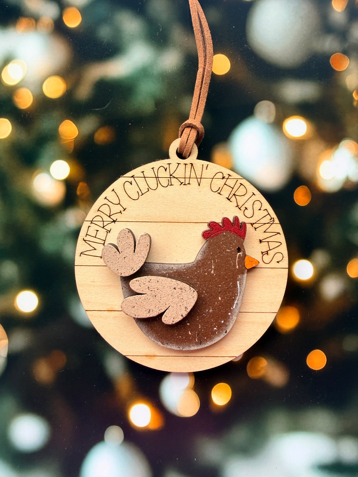 Merry Clucking Christmas Ornament