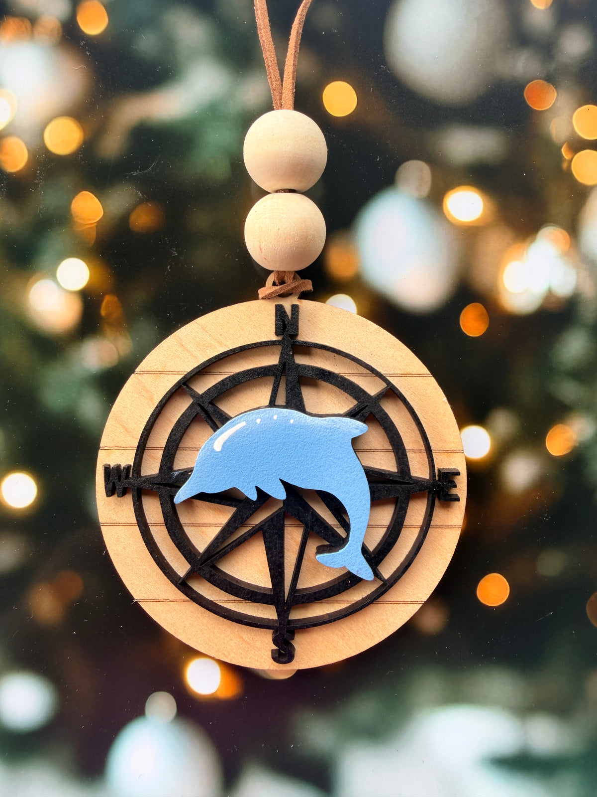 Dolphin Compass Christmas Ornament