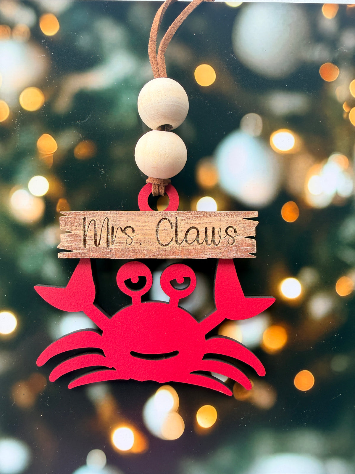 Mrs Claws Christmas Ornament
