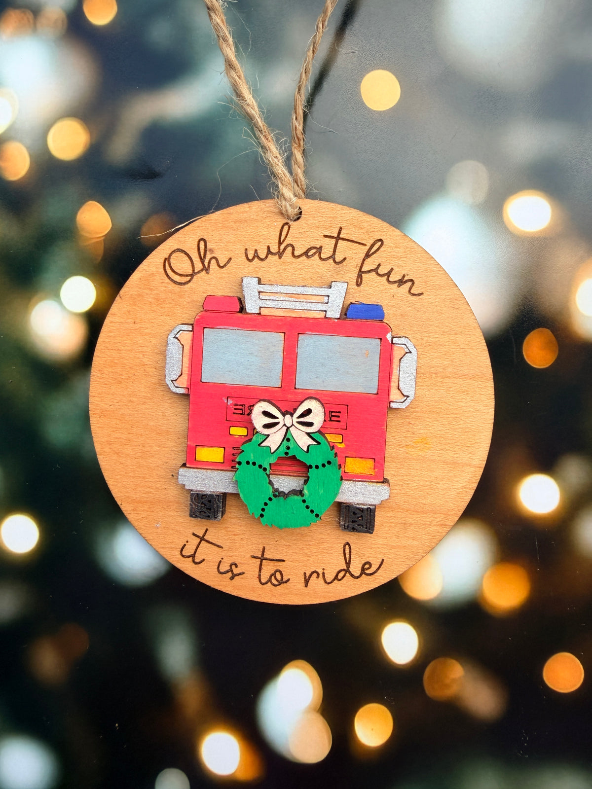 Fire Truck Christmas Ornament