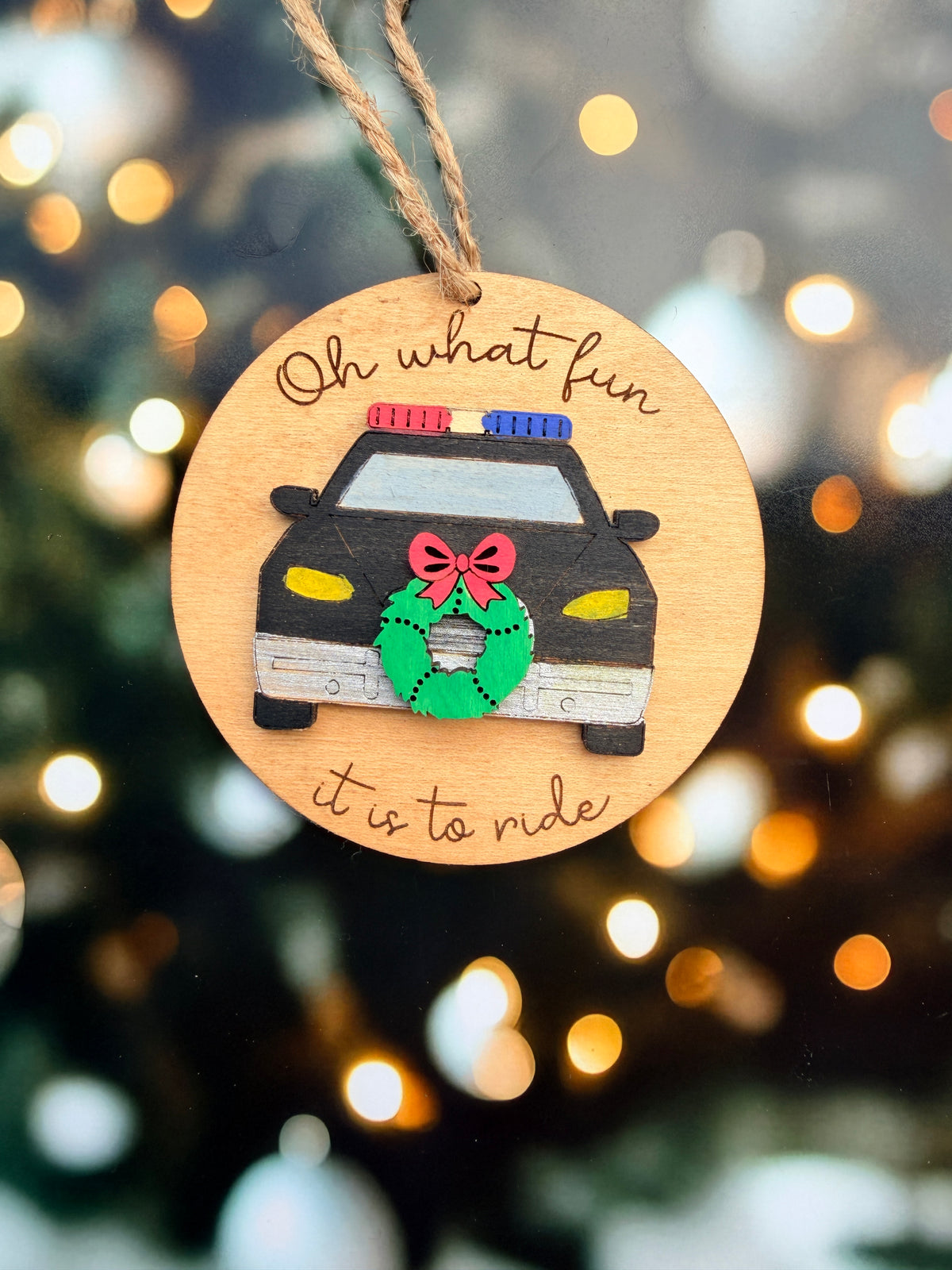 Police Car Christmas Ornament