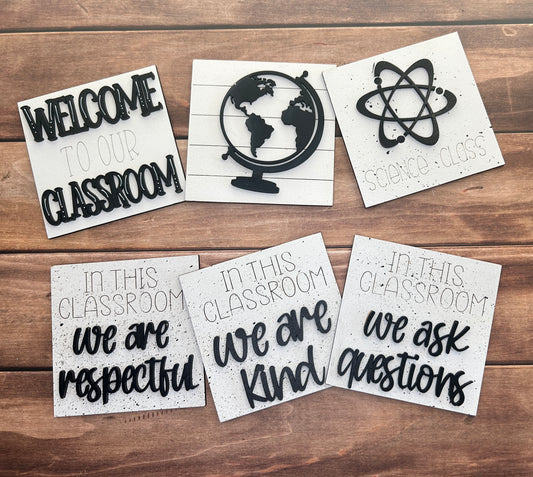 B&W Classroom Tile Collection