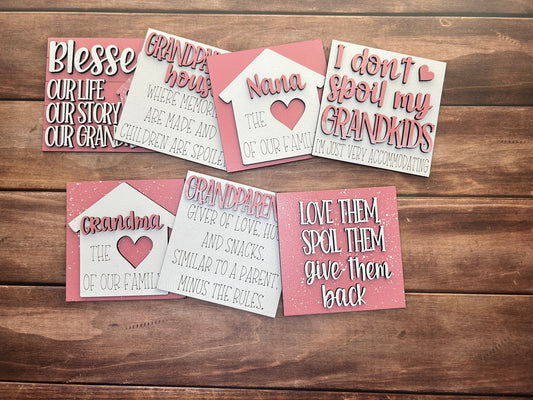 Pink Grandparent Tile Collection