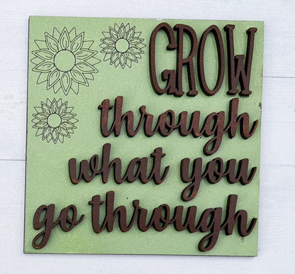 Grow Through Sunflower Tile