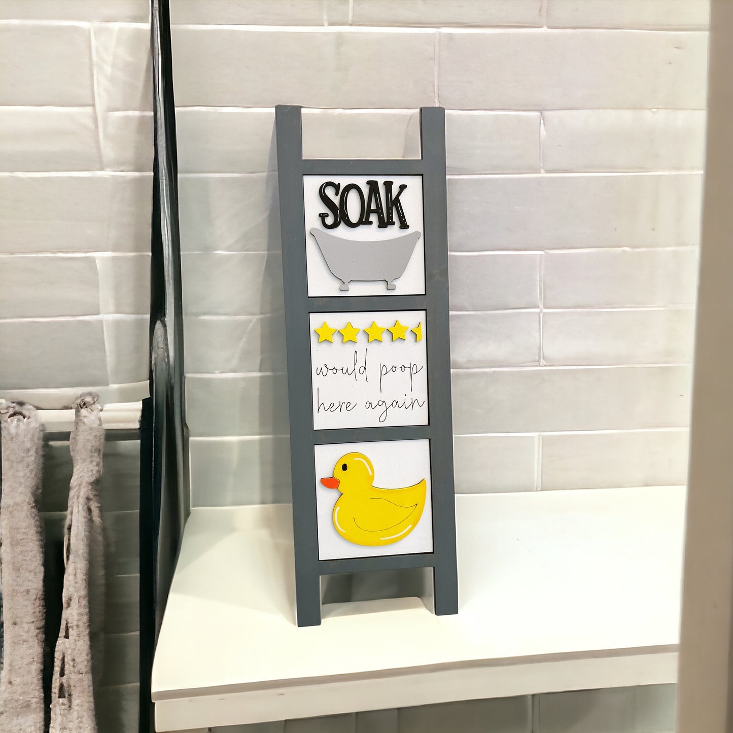 Bathroom Interchangeable Sign Tiles