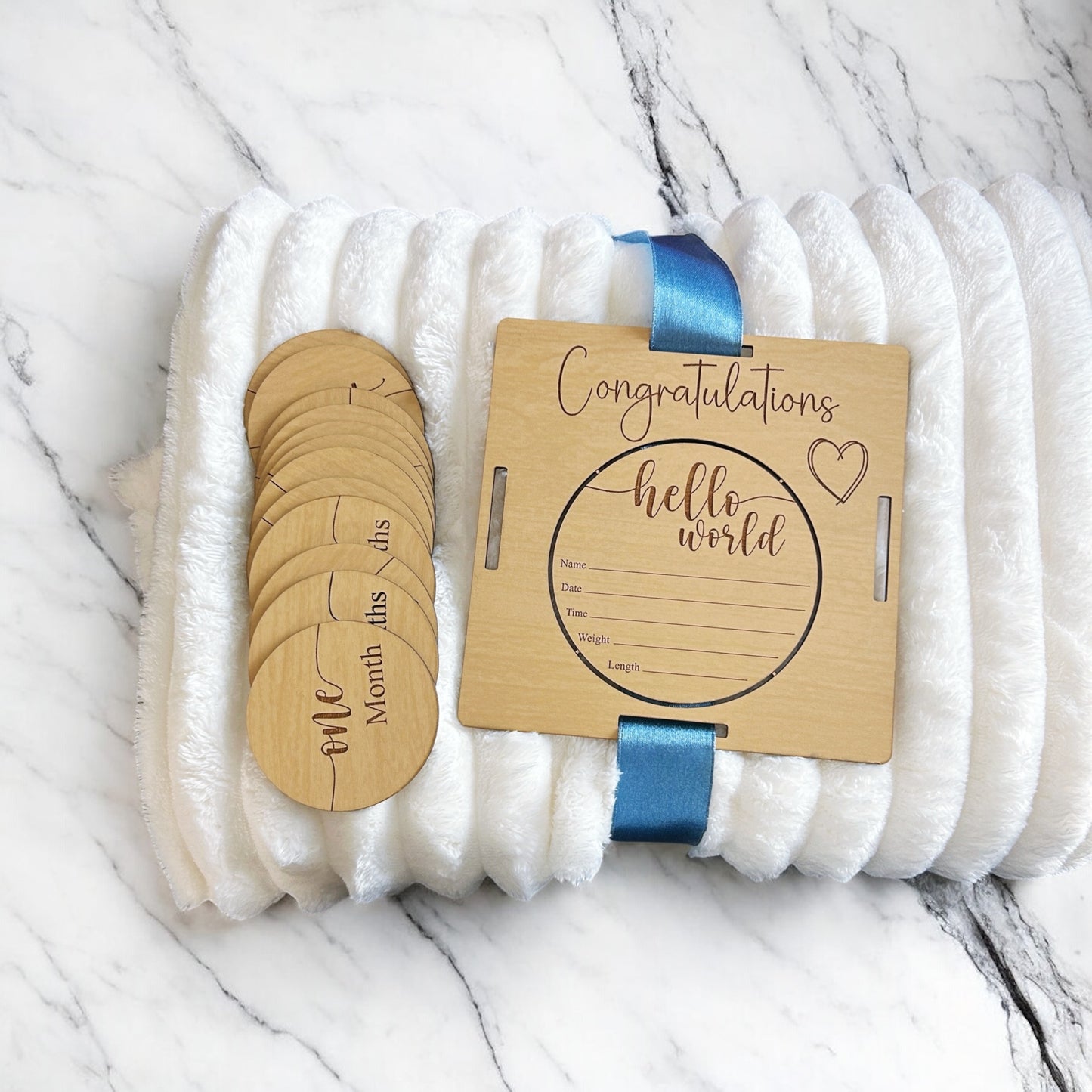 Congratulations Baby Blanket & Milestone Set