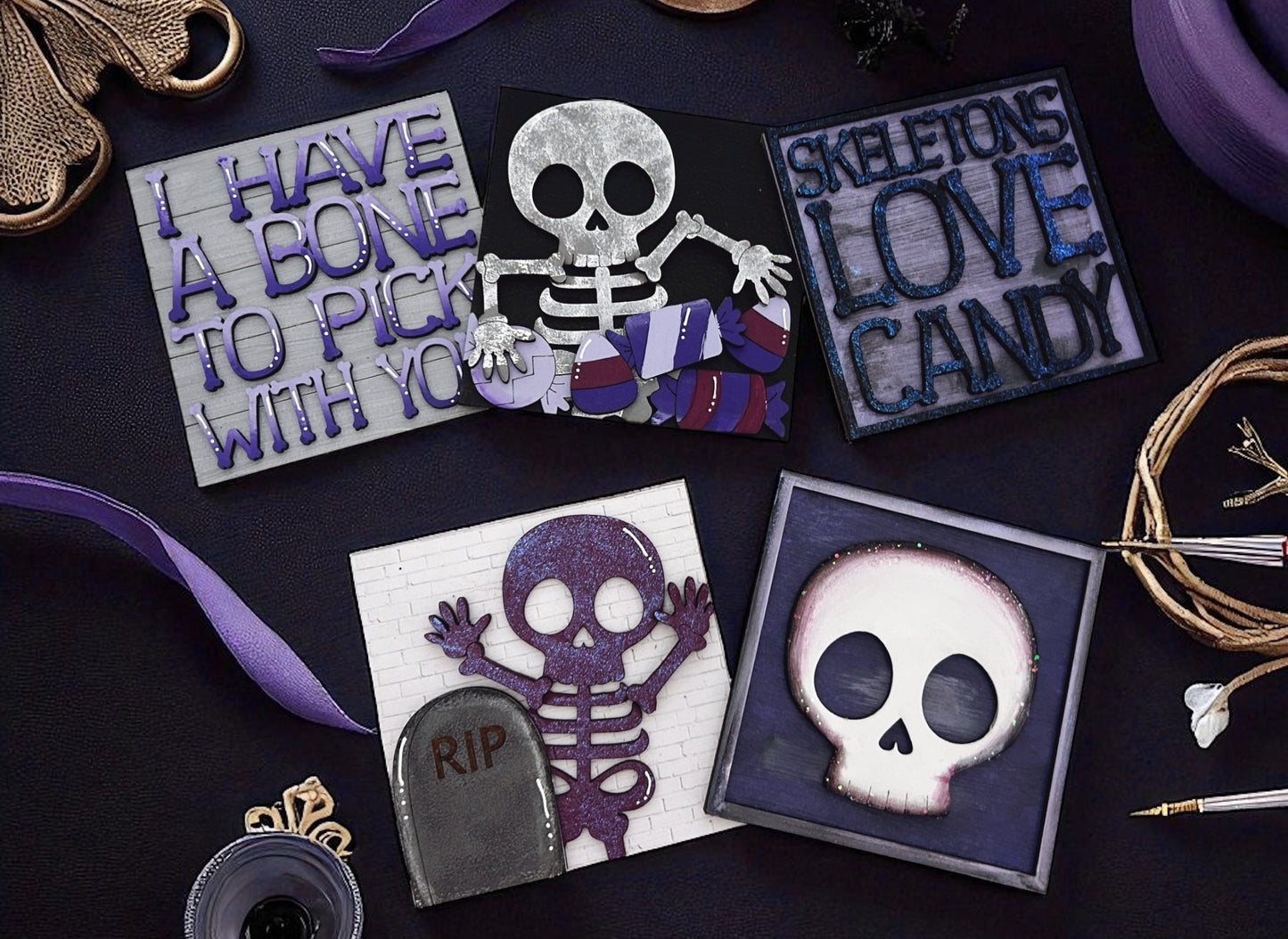 Skeletons Love Candy Tile Collection