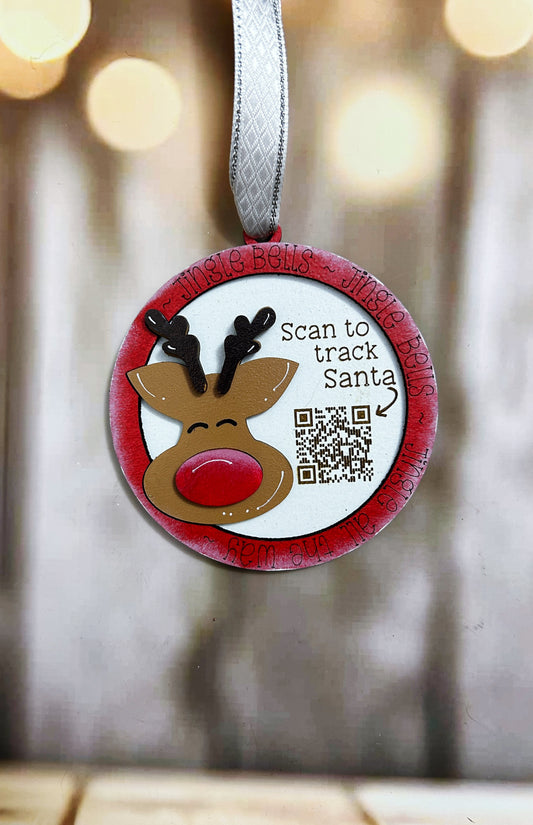 a christmas ornament with a reindeer on it