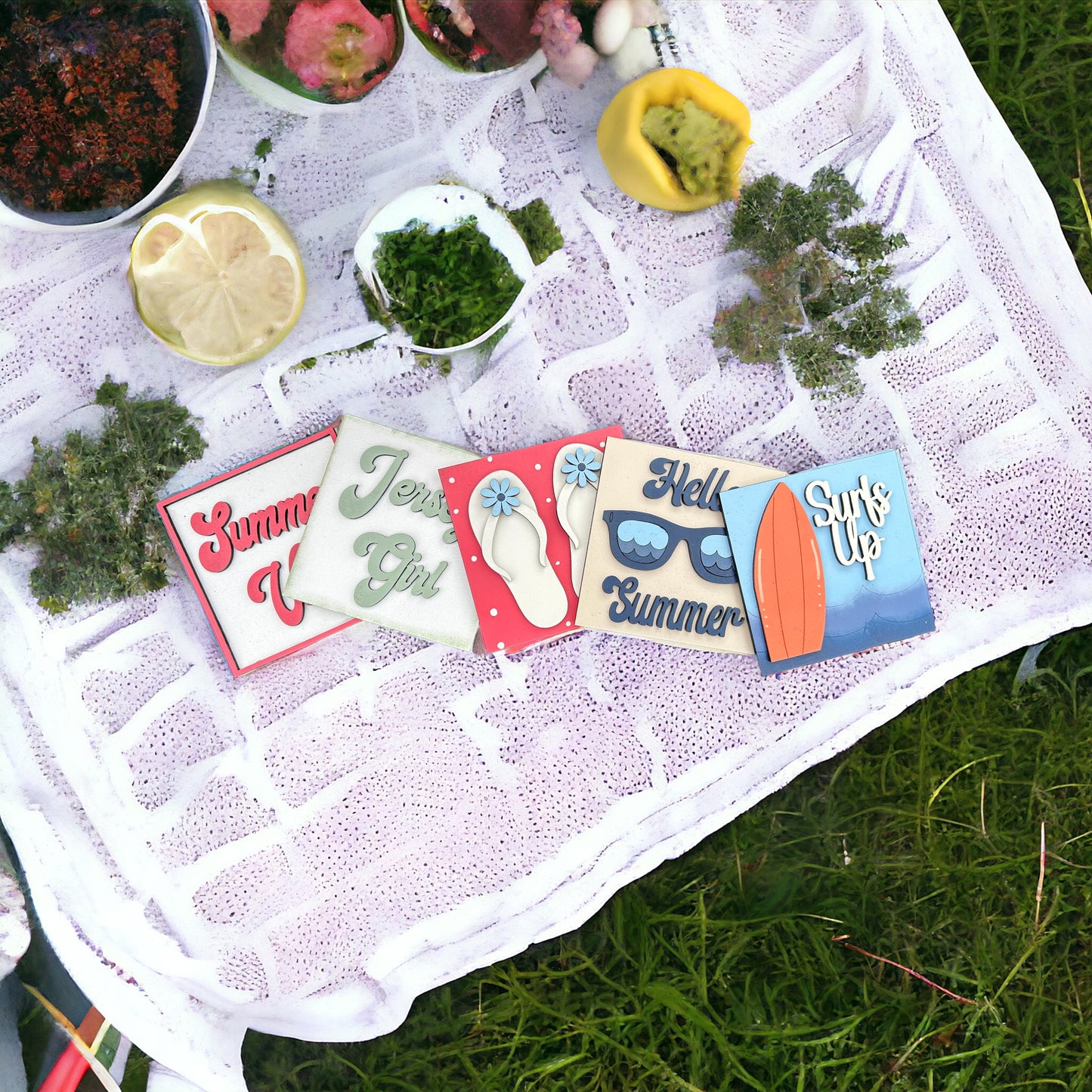 a table topped with bowls and plates of food