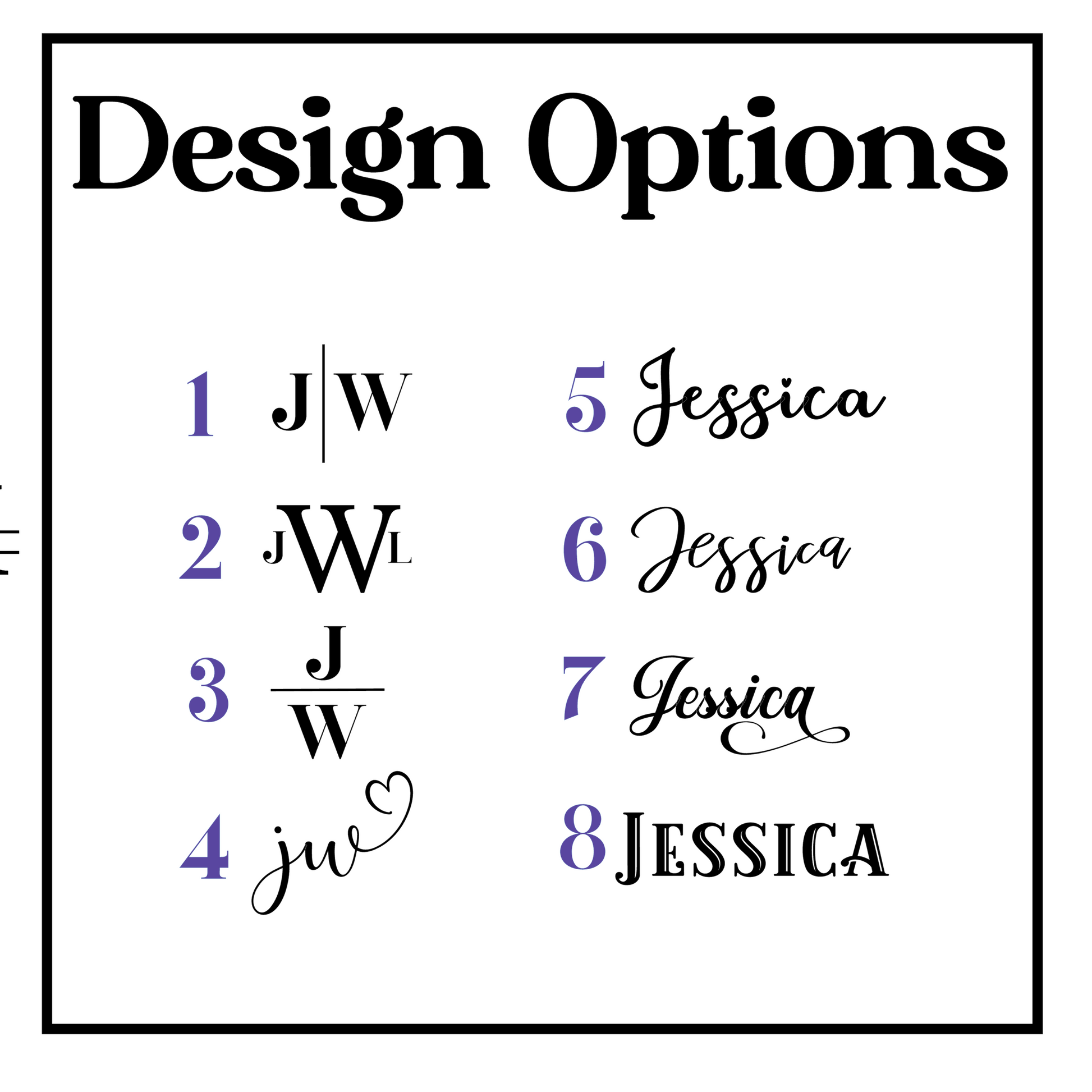 a black and white poster with the words design options