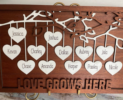 Personalized Family Tree Wooden Sign