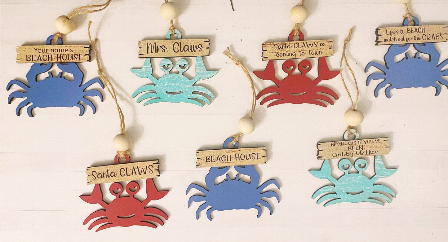 Beach Ornaments, Beach Christmas Ornaments