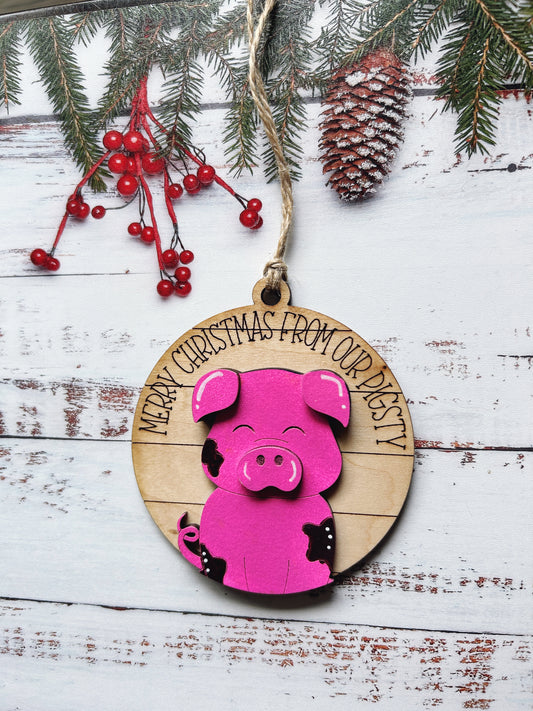 Fun Pig Christmas Ornament Gift Idea