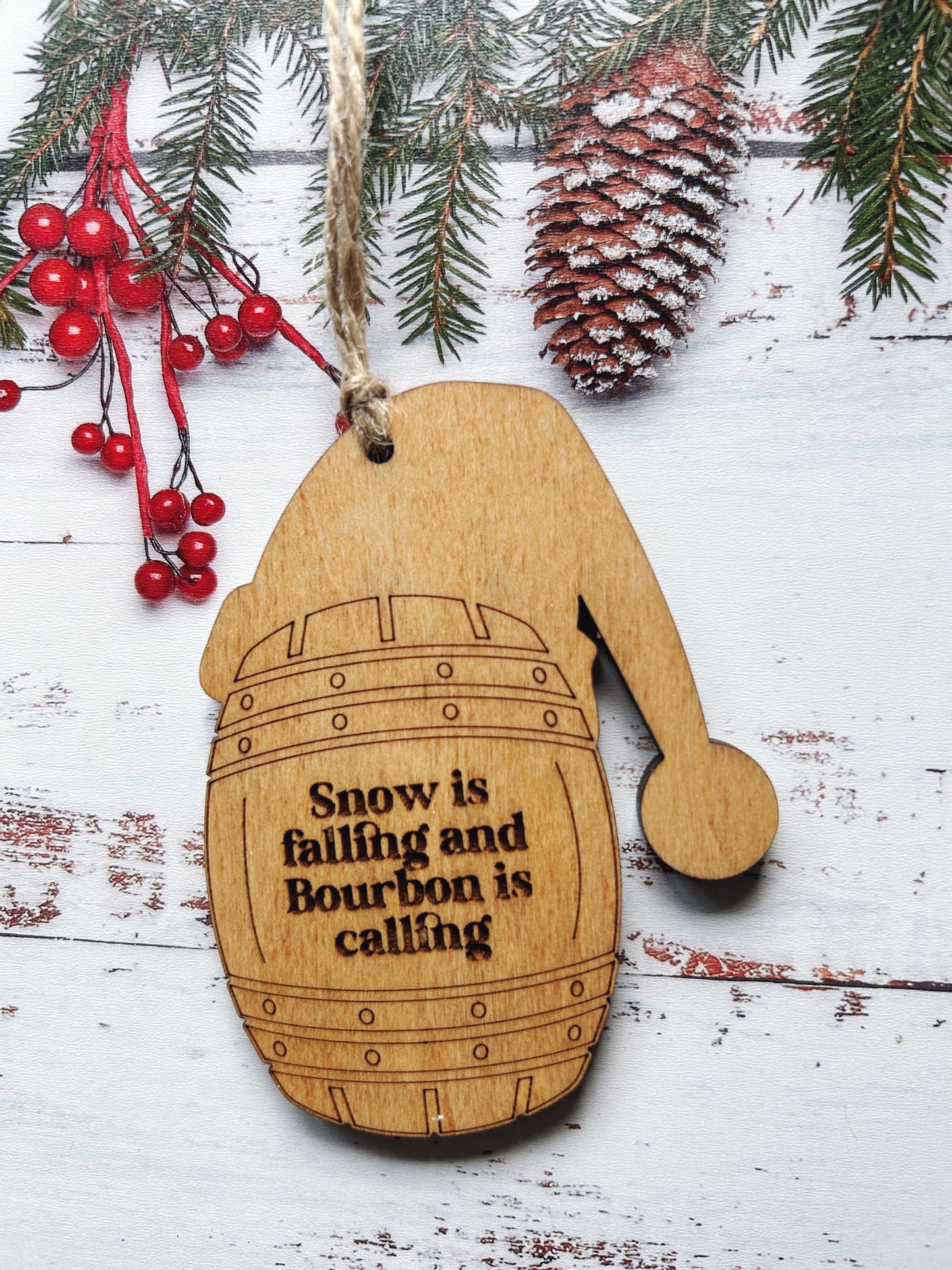 Bourbon Christmas Ornament, Bourbon Christmas Gift Ornament for Husband or Wife