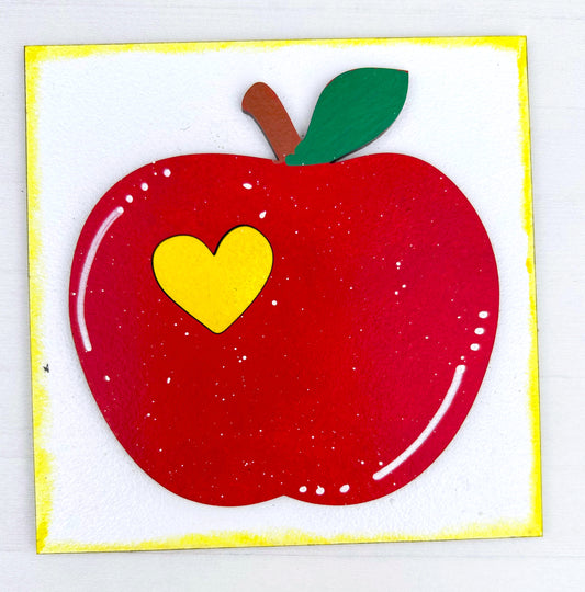 School Apple Interchangeable Sign Tile