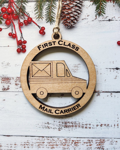 Mail Carrier Christmas Ornament, Post Office Worker Christmas Gift Ornament