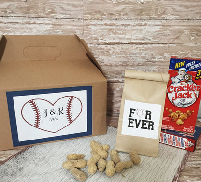 Baseball Favor Bags | Personalized Treat Bags | Kraft Favor Bags | Custom Baseball Treat Bags | Wedding Favor Bags | Personalized Favor Bags