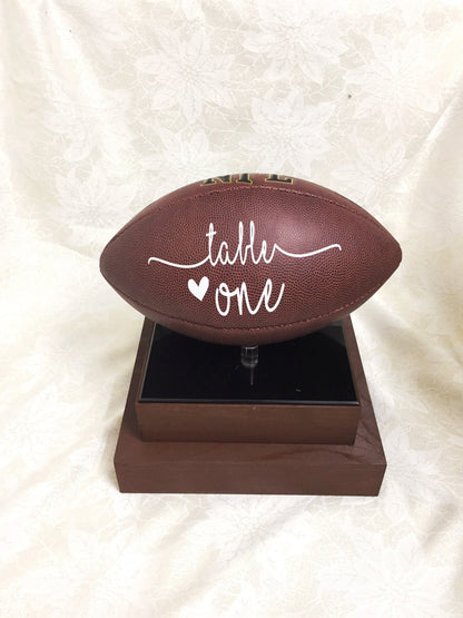 Football Centerpiece Set | Wedding Table Numbers | Football Wedding  | Wedding Table Decor | Wedding Decor| | Baby Shower Centerpiece