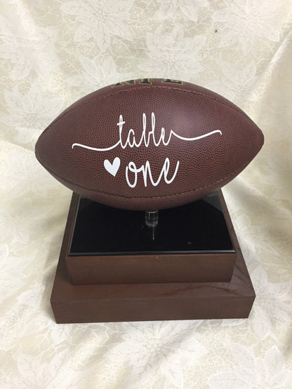 Football Centerpiece Set | Wedding Table Numbers | Football Wedding  | Wedding Table Decor | Wedding Decor| | Baby Shower Centerpiece