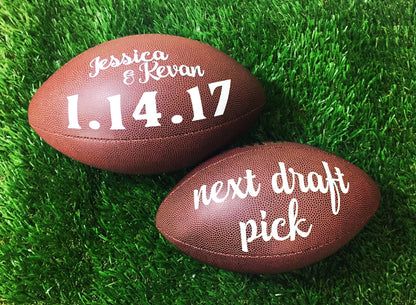 Custom Football Set | Save the Date & Garter Toss Football | Wedding Accessory Set | Custom Save the Date | Custom Garter Toss