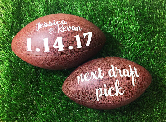 Custom Football Set | Save the Date & Garter Toss Football | Wedding Accessory Set | Custom Save the Date | Custom Garter Toss