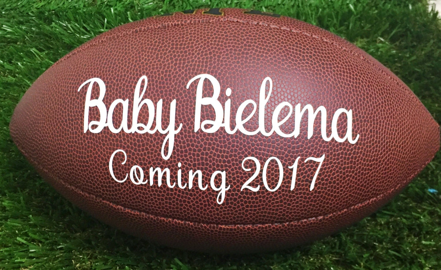 Pregnancy Reveal | Pregnancy Announcement | Baby Football | Gender Reveal | Birth Announcement | Baby Photo Prop | Baby Announcement Husband