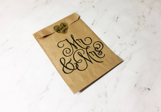 Wedding Treat Bag | Favor Bag | Treat Bag | Personalized Treat Bag | Cookie Bag | Candy Bag | Kraft Bag | Rustic Favors | Rustic Wedding