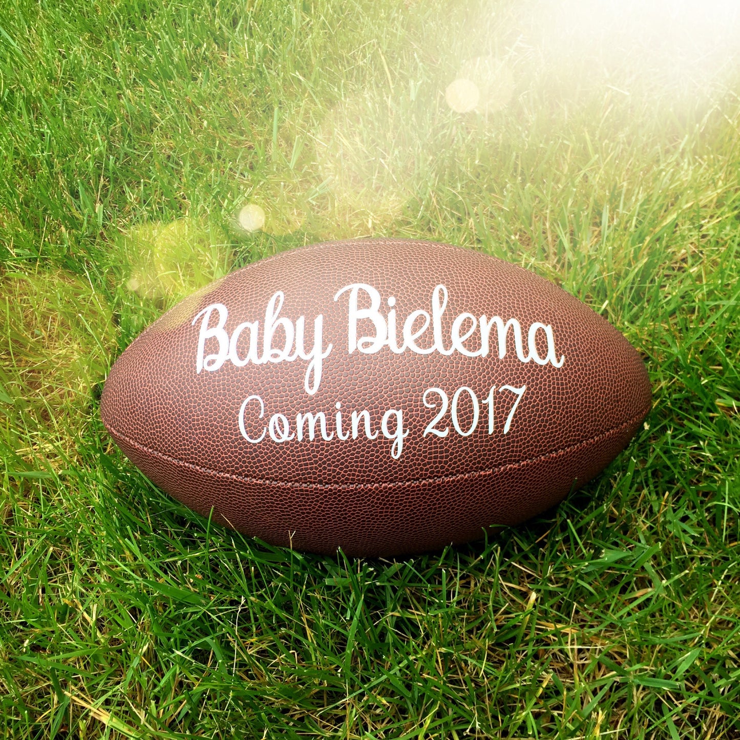 Pregnancy Reveal | Pregnancy Announcement | Baby Football | Gender Reveal | Birth Announcement | Baby Photo Prop | Baby Announcement Husband