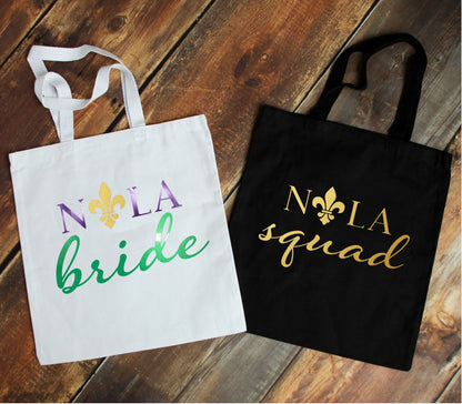 Nola Bachelorette, Nola Bachelorette Party, Nola Bride, New Orleans Bachelorette, Bachelorette Party, Bridesmaid Tote, Wedding Tote Bag