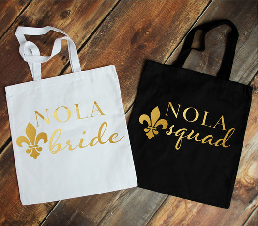 Nola Bachelorette, Nola Bachelorette Party, Nola Bride, New Orleans Bachelorette, Bachelorette Party, Bridesmaid Tote, Wedding Tote Bag