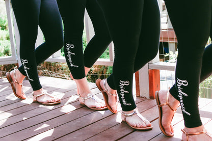 Wedding Day Outfits, Wedding Day Robe, Wedding Day Gift for Bride, Bridal Party Leggings, Bridesmaid Legging, Bridesmaid Outfit,Bride Outfit